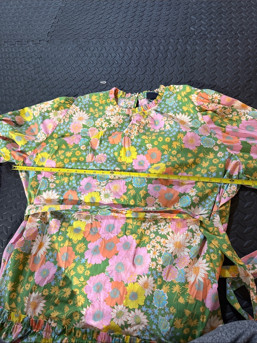 Scoop Women’s floral tiered mini dress retro floral print and puff sleeves XXXL - Picture 9 of 10